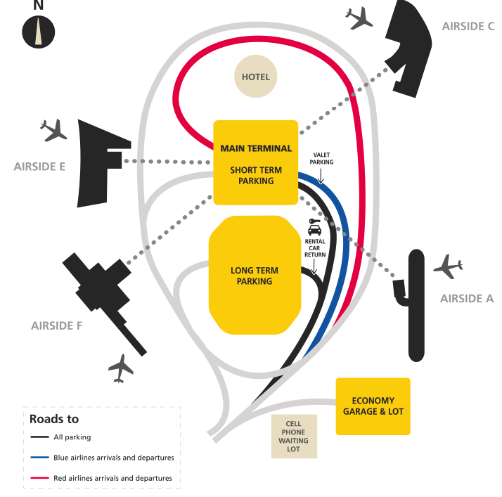 Tampa Airport TPA Map overview